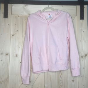 Pink zip-up hoodie
